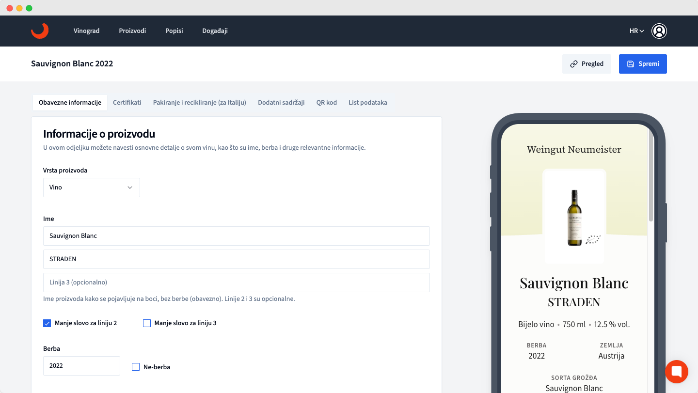 Glasswise e-label editor